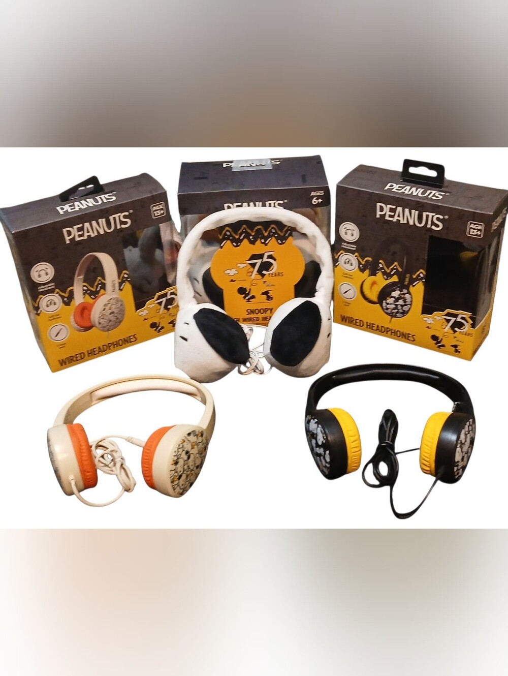 Peanuts - Snoopy Gaming Wired Headphones, Adjustable,Soft Ear Cushions, 3.5mm...